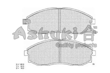 Комплект тормозных колодок (ASHUKI: Y029-30)