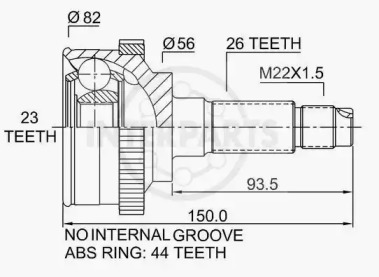 Шарнирный комплект (ASHUKI: IA-6005I)