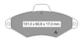 Комплект тормозных колодок (VEMA: 834380)