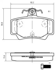 Комплект тормозных колодок (VEMA: K403500)