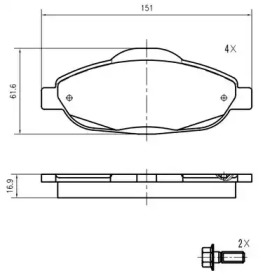 Комплект тормозных колодок (VEMA: K404000)