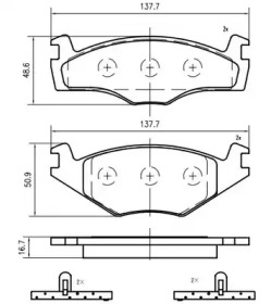 Комплект тормозных колодок (VEMA: K404601)