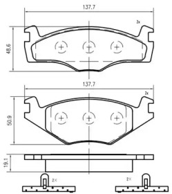 Комплект тормозных колодок (VEMA: K404603)