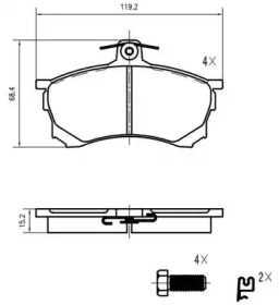 Комплект тормозных колодок (VEMA: K405300)