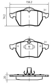 Комплект тормозных колодок (VEMA: K413405)