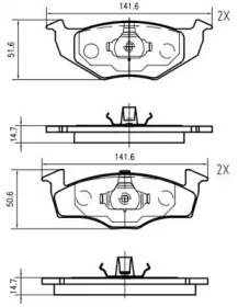 Комплект тормозных колодок (VEMA: K419100)