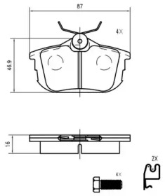 Комплект тормозных колодок (VEMA: K423400)