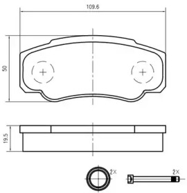 Комплект тормозных колодок (VEMA: K425500)