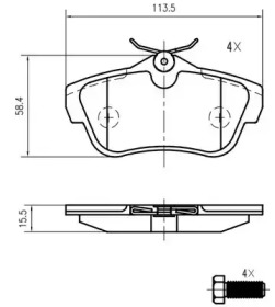 Комплект тормозных колодок (VEMA: K427300)