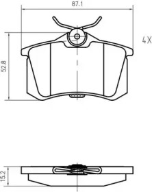 Комплект тормозных колодок (VEMA: K601103)