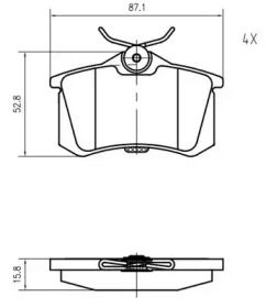 Комплект тормозных колодок (VEMA: K601105)