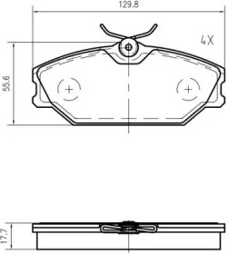 Комплект тормозных колодок (VEMA: K604002)