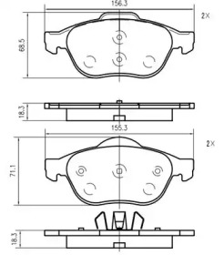 Комплект тормозных колодок (VEMA: K604200)