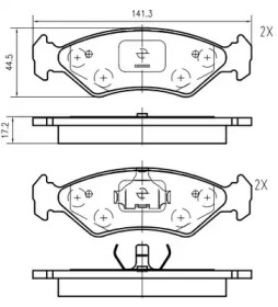 Комплект тормозных колодок (VEMA: K604400)