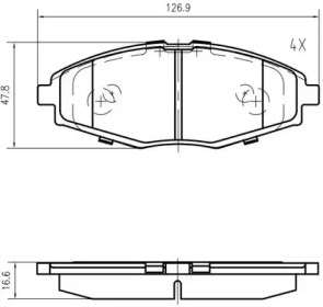 Комплект тормозных колодок (VEMA: K605000)