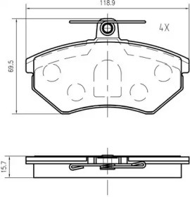 Комплект тормозных колодок (VEMA: K606600)