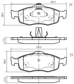 Комплект тормозных колодок (VEMA: K609300)