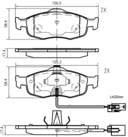 Комплект тормозных колодок (VEMA: K609301)