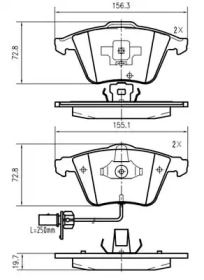 Комплект тормозных колодок (VEMA: K616301)