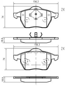 Комплект тормозных колодок (VEMA: K616903)