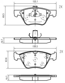 Комплект тормозных колодок (VEMA: K618500)