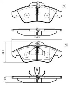 Комплект тормозных колодок (VEMA: K618600)