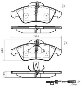 Комплект тормозных колодок (VEMA: K618601)