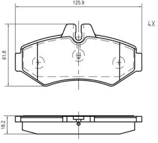 Комплект тормозных колодок (VEMA: K621100)