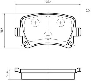 Комплект тормозных колодок (VEMA: K622100)