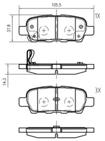 Комплект тормозных колодок (VEMA: K625700)