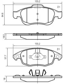 Комплект тормозных колодок (VEMA: K637500)