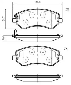 Комплект тормозных колодок (VEMA: K640900)