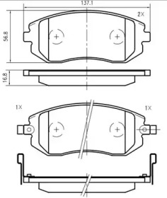 Комплект тормозных колодок (VEMA: K643500)