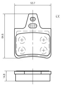 Комплект тормозных колодок (VEMA: K651000)