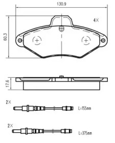 Комплект тормозных колодок (VEMA: K826601)