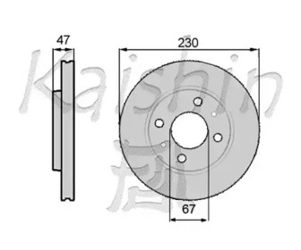 Тормозной диск (KAISHIN: CBR016)