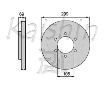 Тормозной диск (KAISHIN: CBR042)