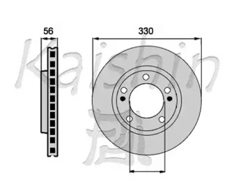 Тормозной диск (KAISHIN: CBR054)