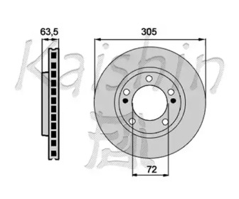 Тормозной диск (KAISHIN: CBR063)