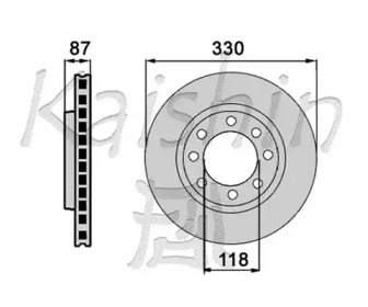 Тормозной диск (KAISHIN: CBR370)