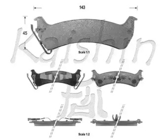 Комплект тормозных колодок (KAISHIN: D10001)