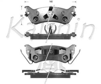 Комплект тормозных колодок (KAISHIN: D10032)