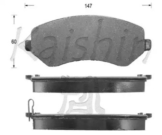 Комплект тормозных колодок (KAISHIN: D10044)