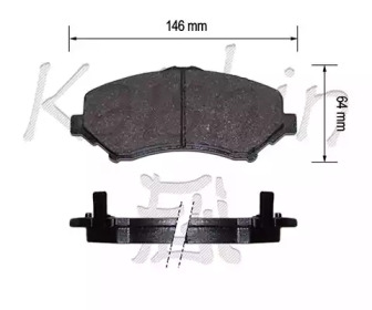 Комплект тормозных колодок (KAISHIN: D10173)