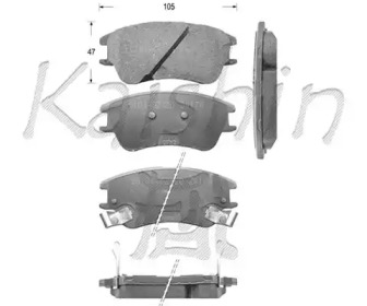 Комплект тормозных колодок (KAISHIN: FK11145)