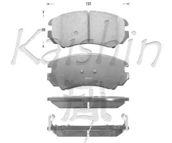 Комплект тормозных колодок (KAISHIN: FK11148)