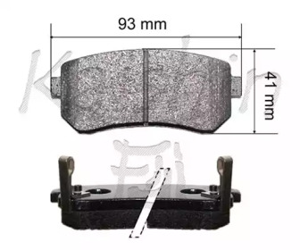 Комплект тормозных колодок (KAISHIN: FK11195)