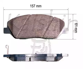 Комплект тормозных колодок (KAISHIN: D11198OE)