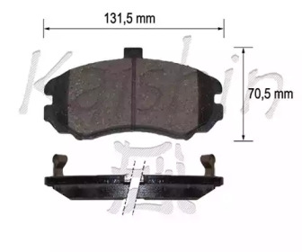 Комплект тормозных колодок (KAISHIN: D11224)