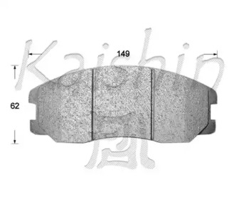 Комплект тормозных колодок (KAISHIN: FK11242)